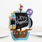 Big Dot of Happiness 3D Pirate Ship Centerpiece Table Decorations, Freestanding Pirate Adventures Party Centerpieces Decor - 8 Count